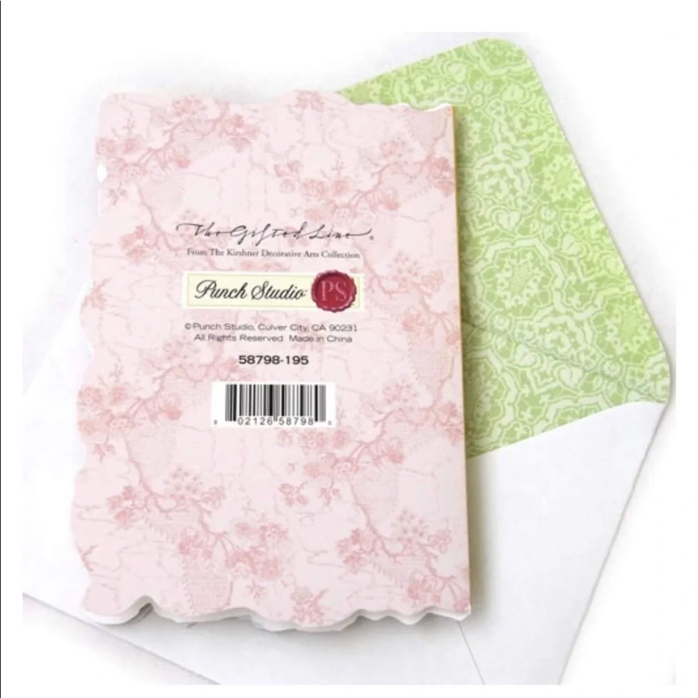 Punch Studio Single (1) Embellished 3D Die-Cut Card: Vintage Wedding (58798)